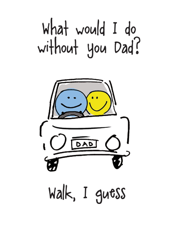 Fathers Day Card - Car