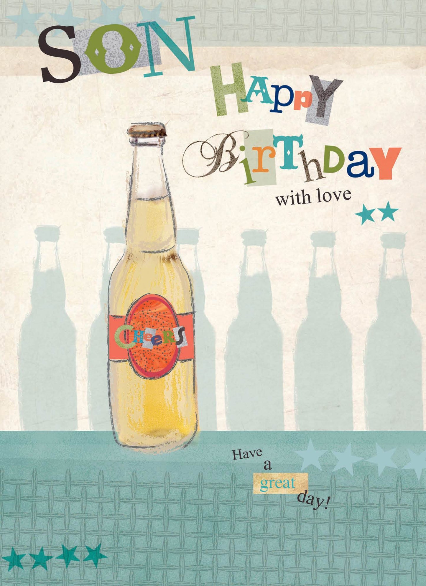 Family Circle Card - Birthday Bottle (Son)