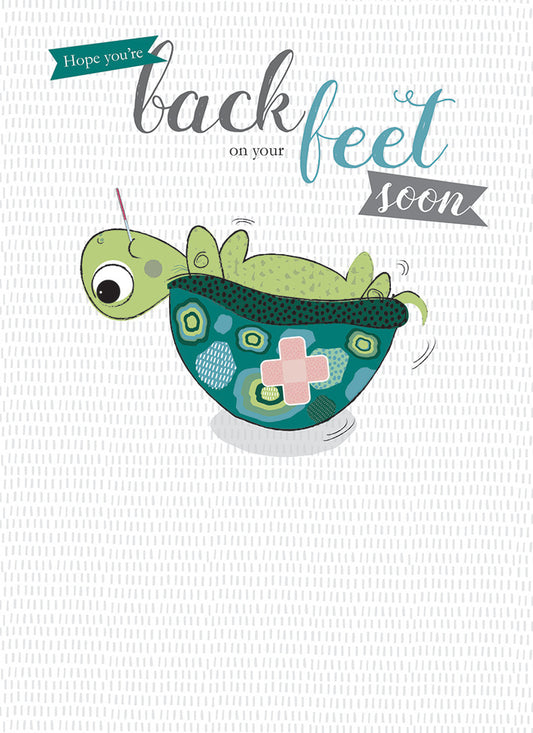 Get Well Soon Card - Back On Your Feet