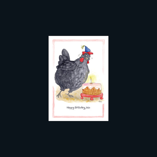 Alison's Animals Card - Happy birthday, hen (Splimple - 150x210mm)