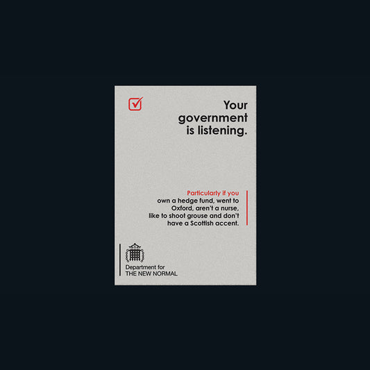 New Normal Card - Your government is listening (Splimple)