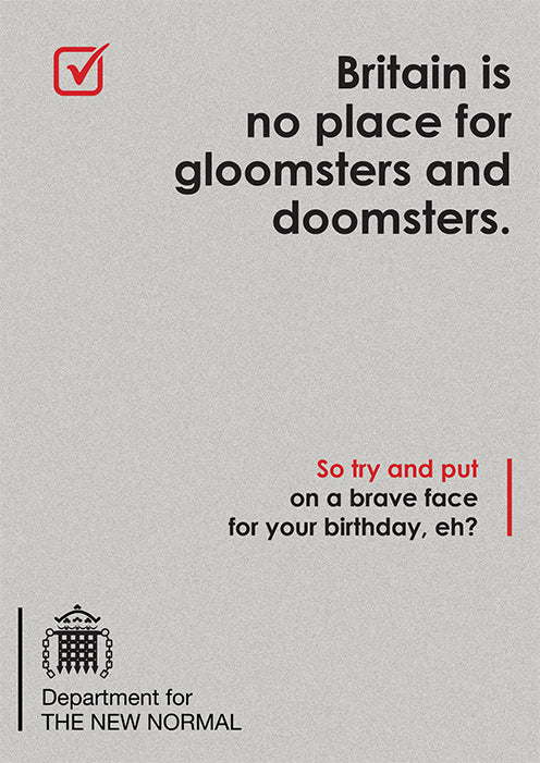 New Normal Card - Britain is no place for gloomsters (Splimple)