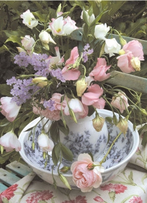 Beautiful Blanks Card - Jug & Flowers