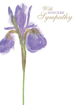 Sympathy Card - Painted Iris