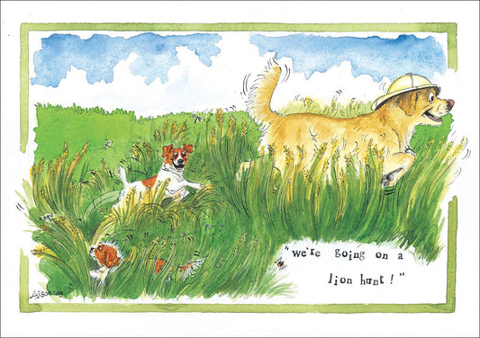 Alison's Animals Card - Lion hunt (Splimple - 150x210mm)