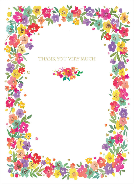 Thank You Card - Bright Floral