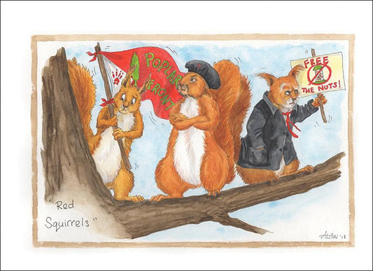 Alison's Animals Card - Red squirrels (Splimple - 150x210mm)