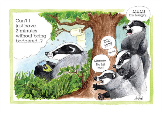 Alison's Animals Card - Stop badgering me (Splimple - 150x210mm)