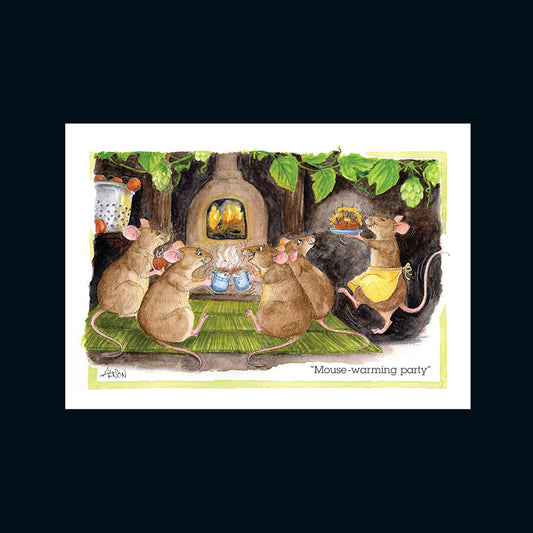 Alison's Animals Card - Mouse warming party (Splimple - 150x210mm)