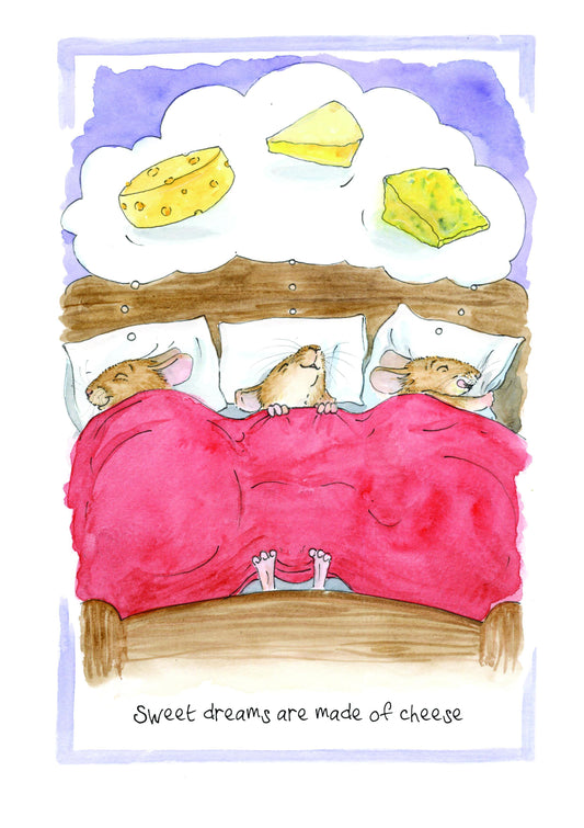 Alisons Animals Card - Sweet dreams are made of cheese (Splimple - 150x210mm)