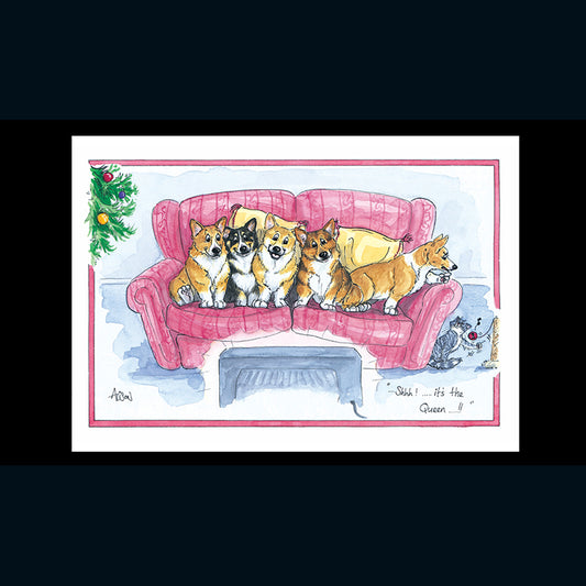 The Queen's Speech - Alisons Animals Christmas Card