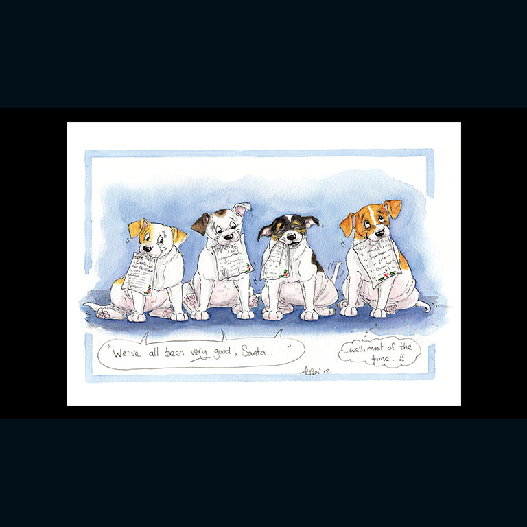 We've all been very good - Alisons Animals Christmas Card