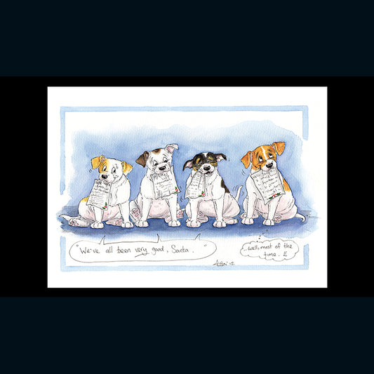 We've all been very good - Alisons Animals Christmas Card