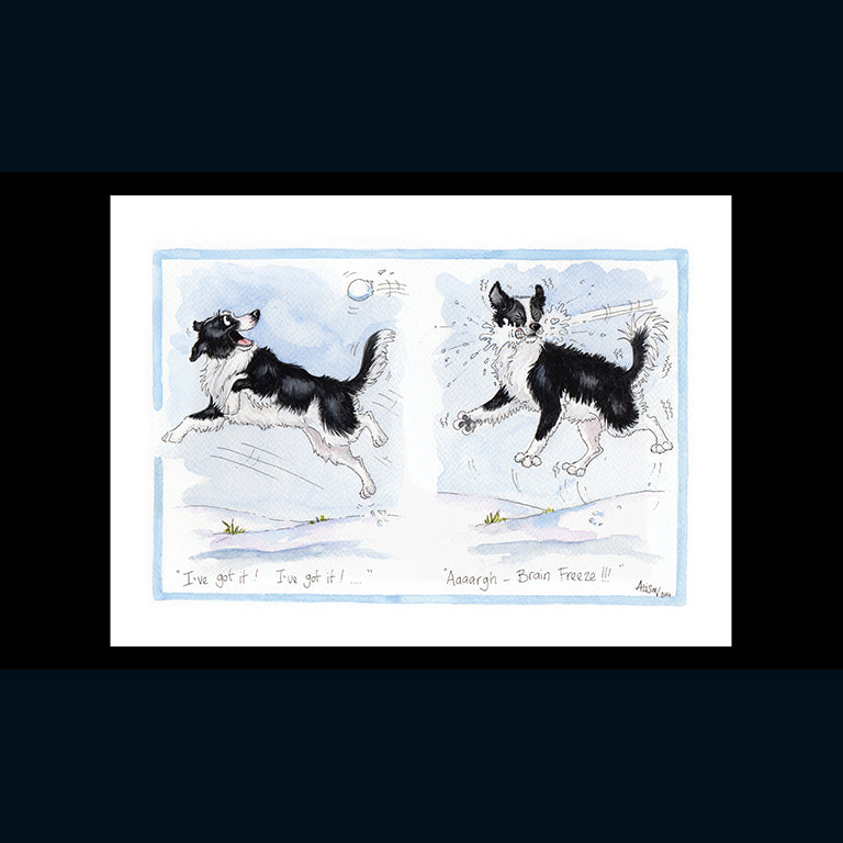 brain freeze - Alisons Animals Christmas Card